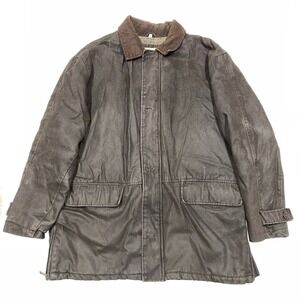 Excelled Mens Brown Collared Jacket  Zip Up 2 Pockets Front Brown Size Xlarge